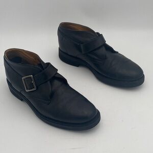 Vintage Bacco Bucci Black Leather Chukka Boots men 10.5 Casual office Y2K retro